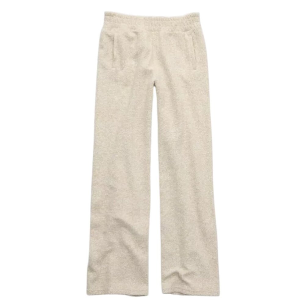 Offline by Aerie Marbled Cream Snowday Wide Leg Pants Size Medium - Picture 2 of 8